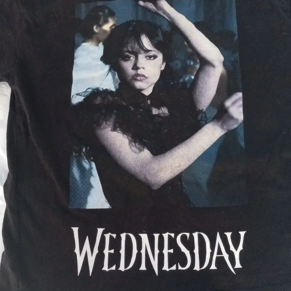 Old Navy Jenna Ortega as Wednesday Dance Scene T-Shirt Size L(10-12)